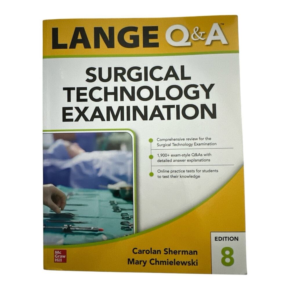 LANGE Q&A Surgical Technology Exam 8th ed Sherman Carolan Chmielewski Very Good